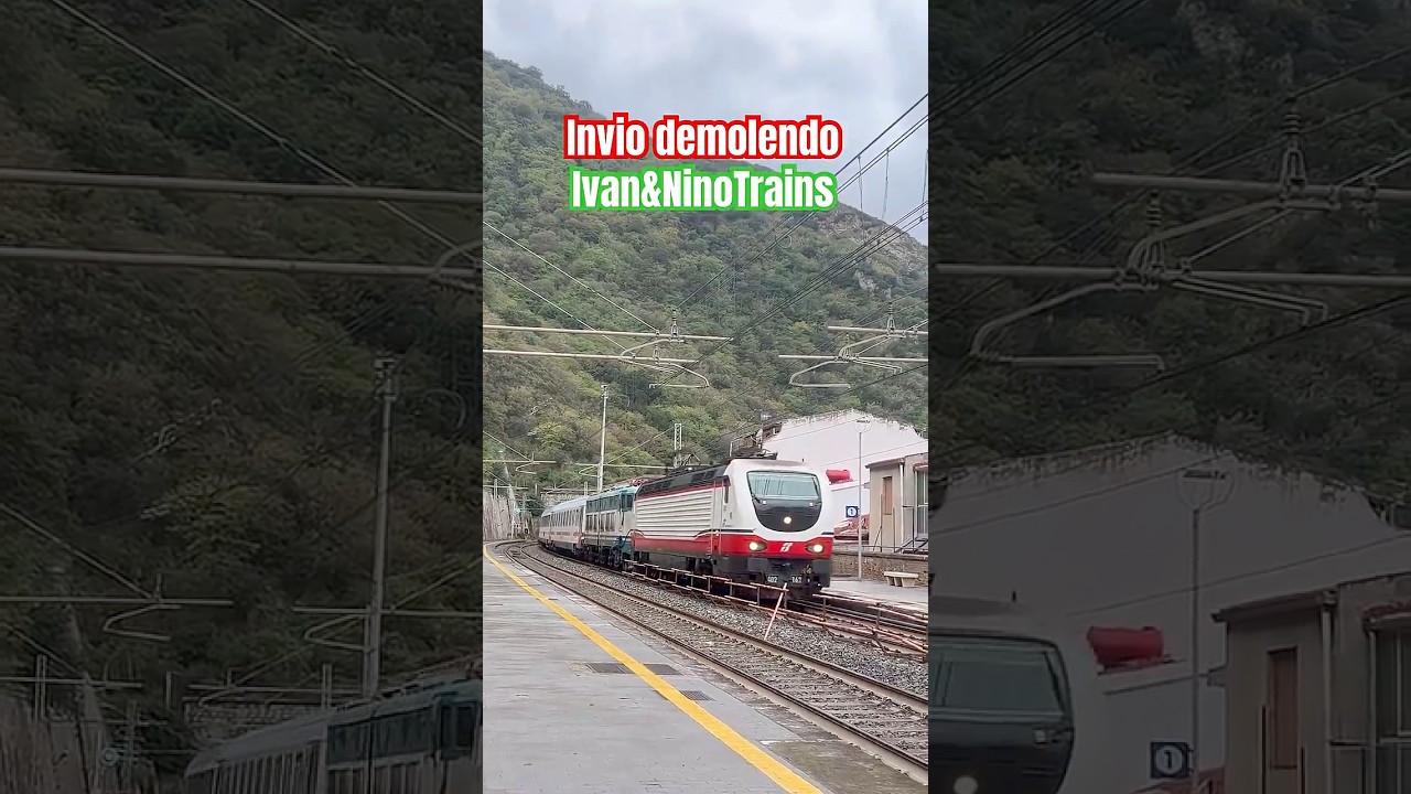 Invio demolendo in transito a Scilla&hellip; E402B FB (titolare), E656, Carrozze ex ICS e ALN668 siciliane