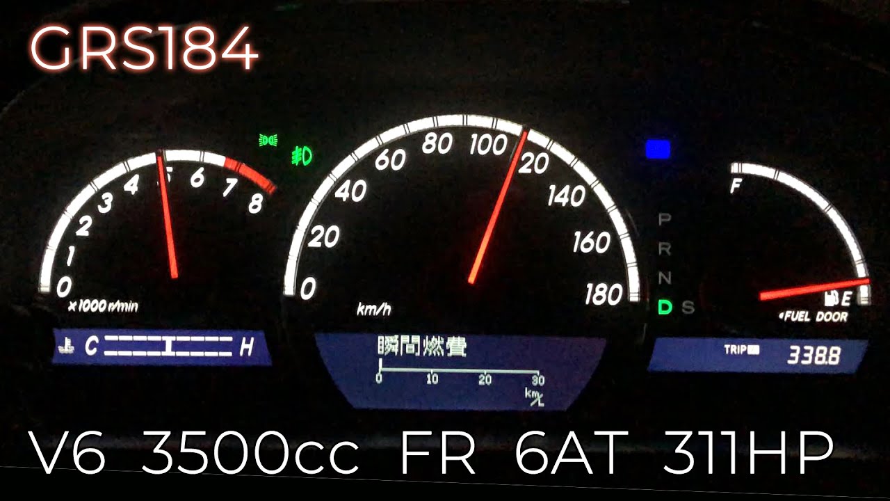 (GRS184) CROWN ATHLETE  acceleration test,cruise engine RPM. (TOYOTA)