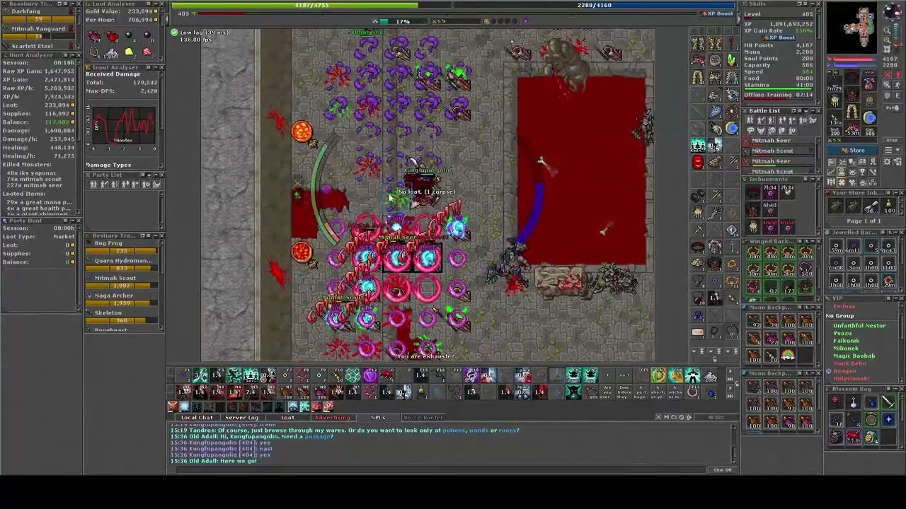 Tibia Monk Hunts - Iksupan Occupied Sanctuary - 5.4KK/h Raw