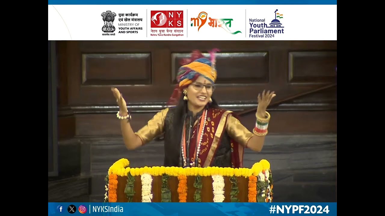 National Youth Parliament Festival 2024 || 3rd Position Kanishka Sharma (Rajasthan) || #NYPF2024