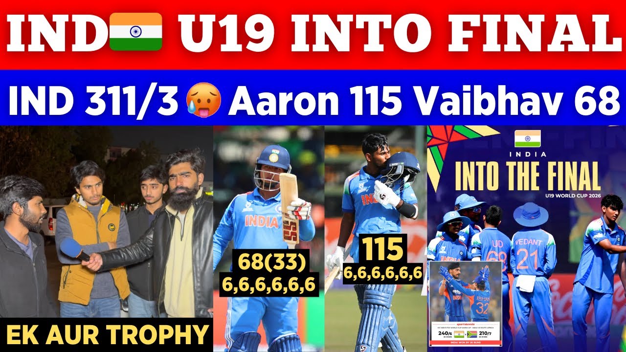 IND 🇮🇳 U19 Qualify For World Cup Final 🥵 Beat AFG 🇦🇫 || IND vs ENG U19 Final || Pak Public Reactions