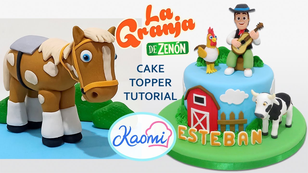 ZENON'S FARM: How to make DRAFT HORSE 🐴 cake topper / LA GRANJA DE ZENÓN: Cómo hacer a PERCHERÓN