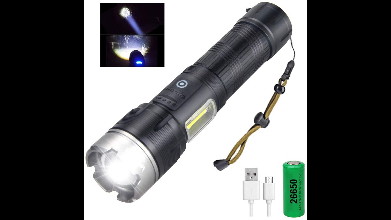 Vastfire Brightest Rechargeable EDC Flashlight Super Bright XHP 90 LED 100000 LM