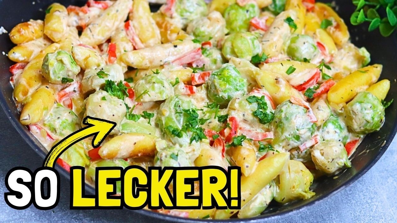 Dieses Rosenkohl Rezept ist so lecker, dass ich den jeden Tag mache! Rosenkohl Schupfnudel Pfanne