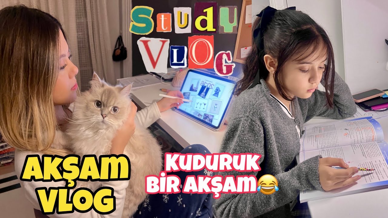 Akşam Rutinimiz, LGS Hazırlık 7.sınıf ve YKS Ders Çalışma ÖDEV VLOG