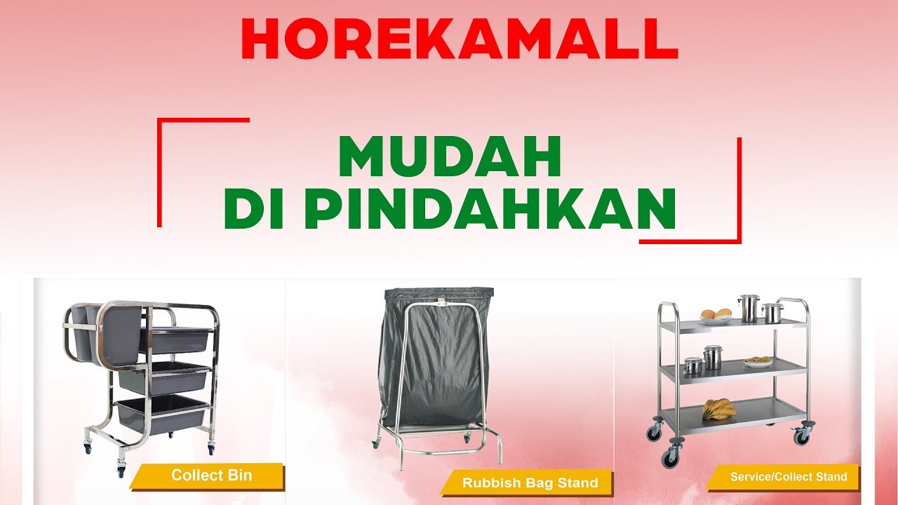 TROLI PENYAJI MAKANAN, TEMPAT SAMPAH, DAN PENGUMPUL PIRING| HOREKAMALL