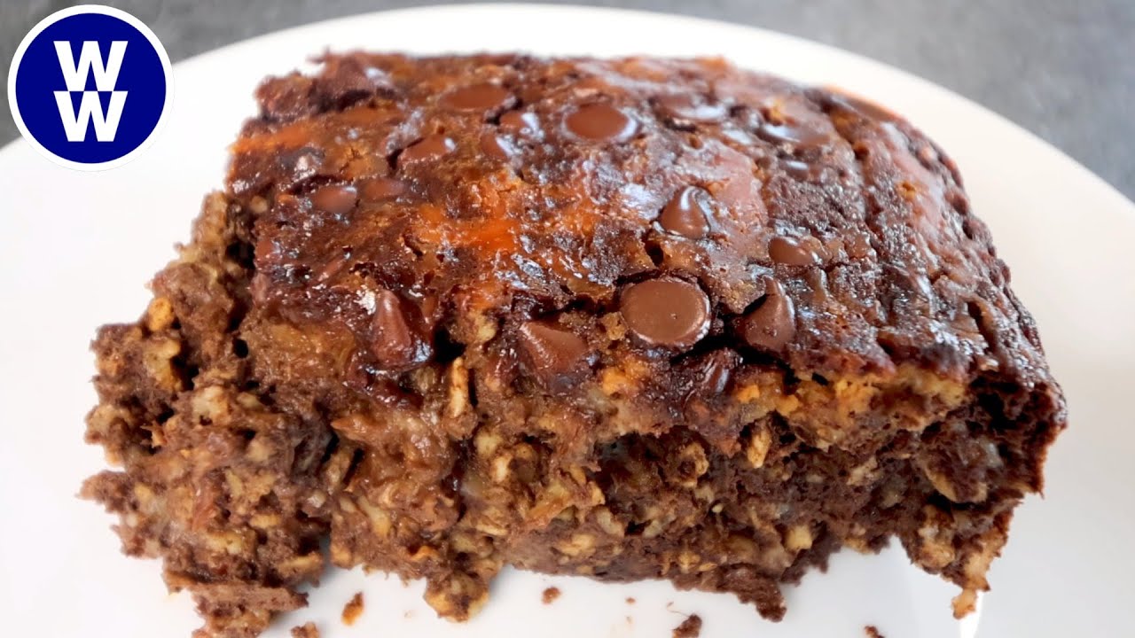 Double Chocolate Peanut Butter Banana ✨BAKED OATMEAL✨🍫🥜🍌WW Breakfast Prep- Weight Watchers Breakfast