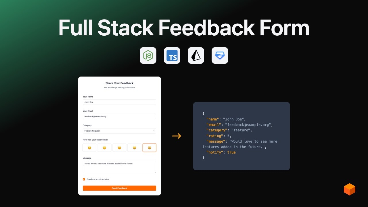 Build a Full Stack Feedback Form with Node.js, Express, Prisma & Zod