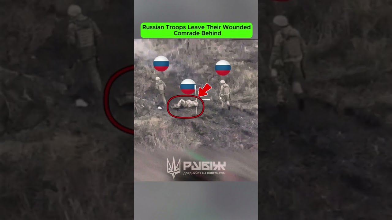Russian Soldiers Abandon Their Comrade After Drone Strike.Combat Footage