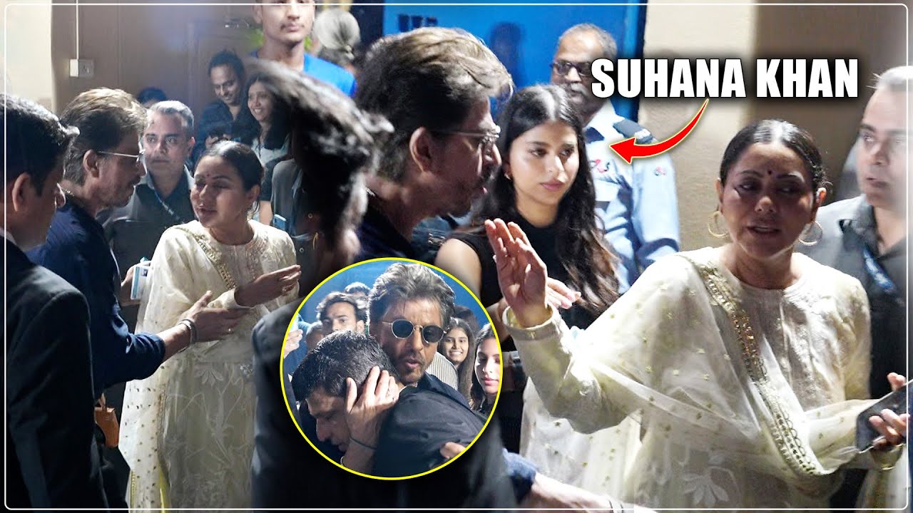 Shahrukh Khan with Family arrives at Dhirubhai Ambani International School
