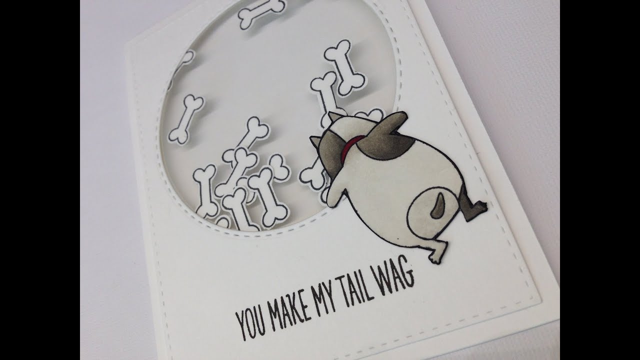 Thin shaker card tutorial with My favorite things and Simon Says Stamp