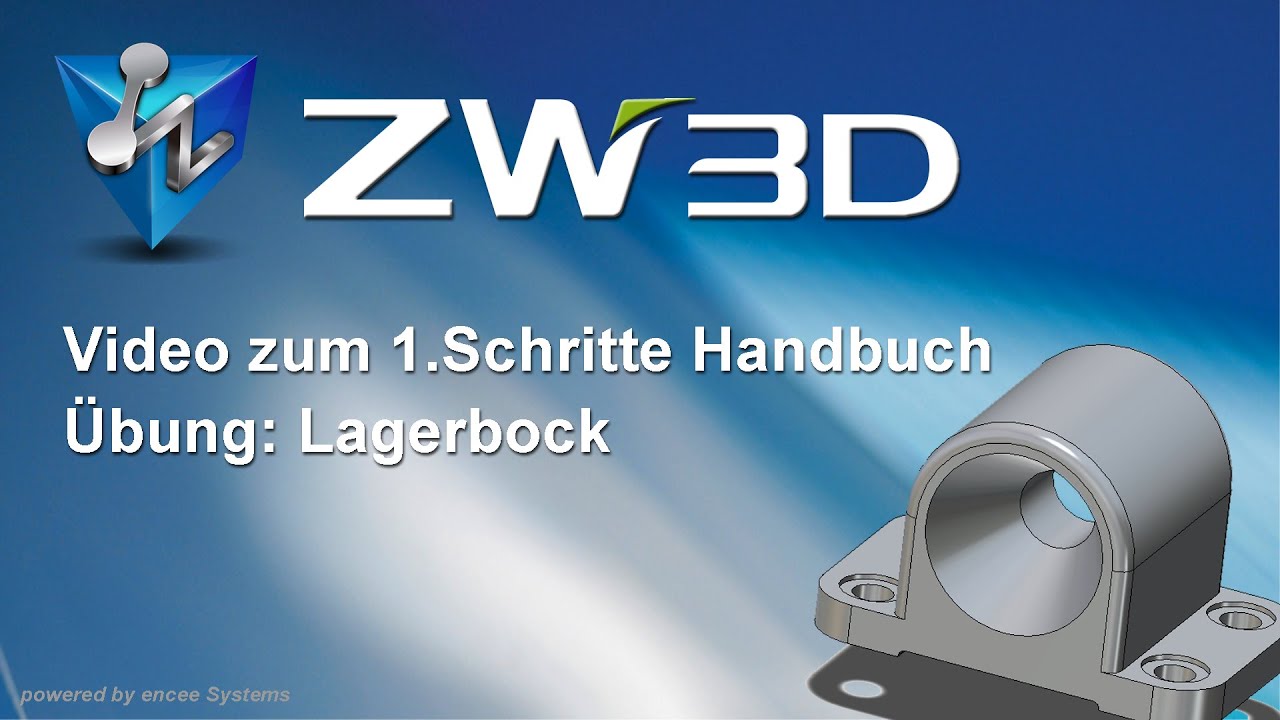 ZW3D 1.Schritte | Übung: Lagerbock