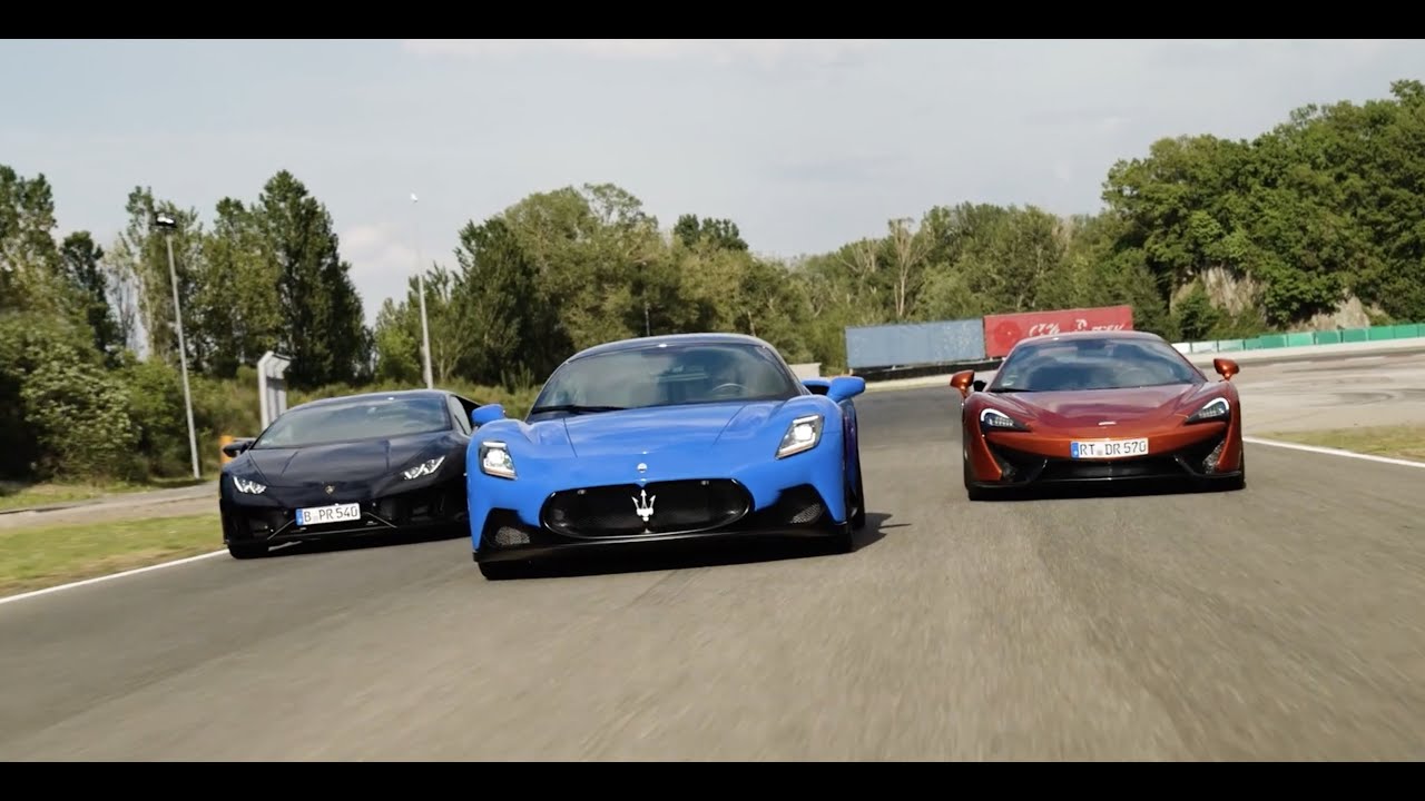 Новый #Maserati #MC20 2022 года против #Mclaren #570s, #Lamborghini #Huracan EVO | Лучшие суперкары.