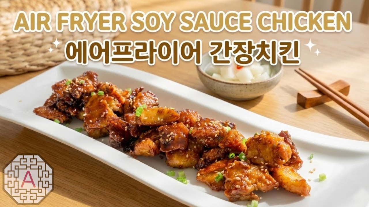 Crispy Air Fryer Chicken with Soy Garlic Sauce | Aeriskitchen