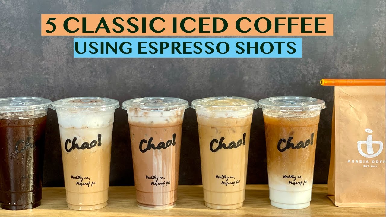 5 ICED COFFEE BESTSELLERS USING ESPRESSO SHOTS + 3 WAYS TO PULL YOUR SHOTS Recipes for 22oz cups