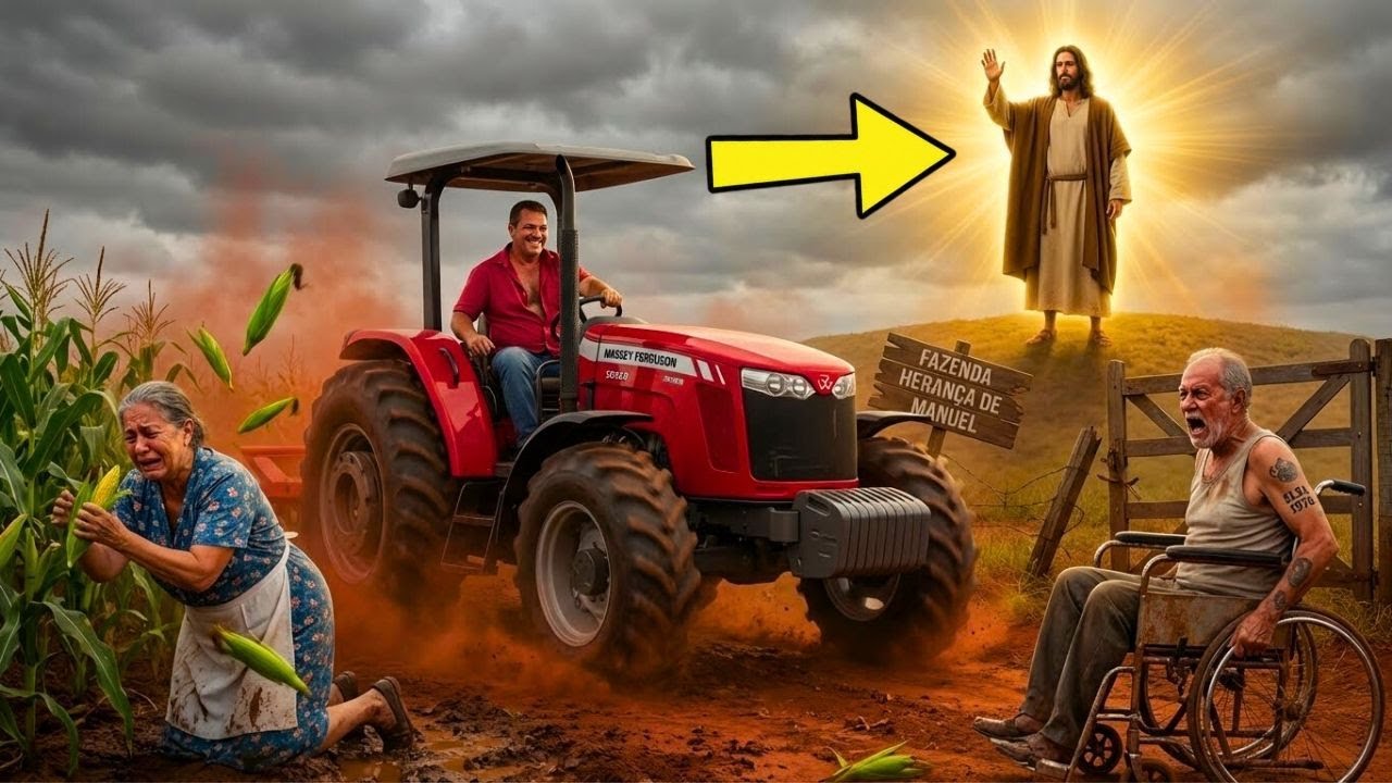 "VIZINHO INVEJOSO DESTROI ROÇA DE CASAL DE IDOSOS COM TRATOR - JESUS FAZ JUSTICA DIVINA!"