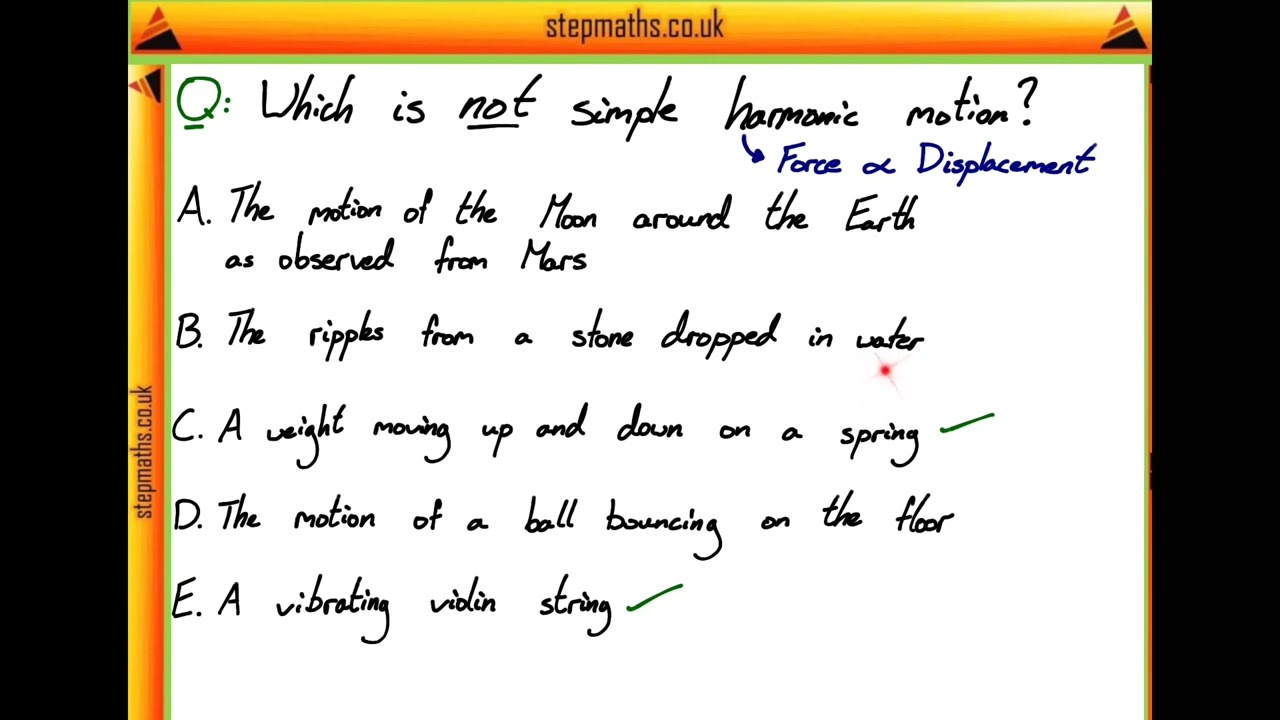 IMAT 2011 - Q70 - Phys - Simple Harmonic Motion.mov - Worked Solution