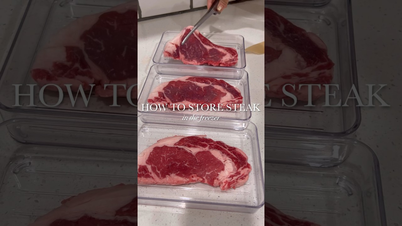 How to store steak in freezer #organization#asmr#freezer