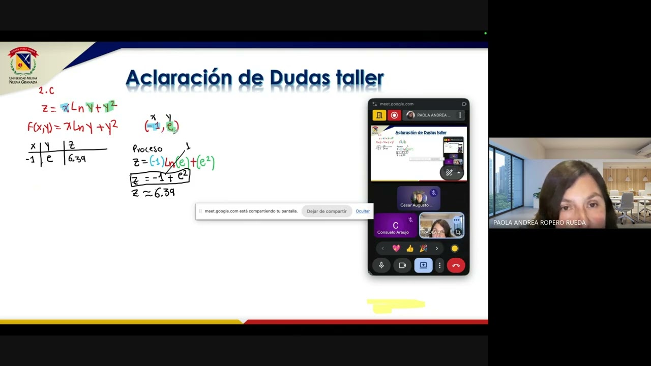 Aclaración de dudas taller del segundo corte. Punto 2 numeral c.