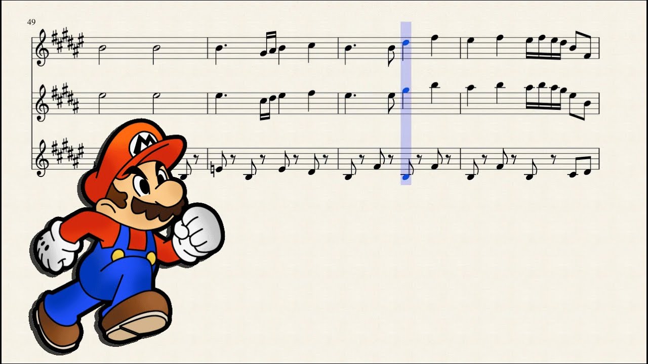Super Mario 64 Slide Theme (Alto, Bari, Trumpet)