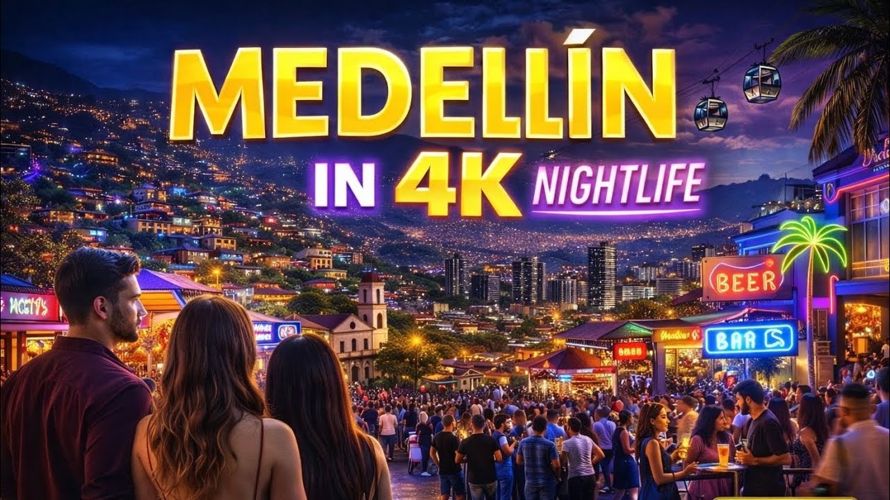 Medellín Night Walk 🇨🇴 | El Poblado & Provenza Nightlife [FULL TOUR] 4K