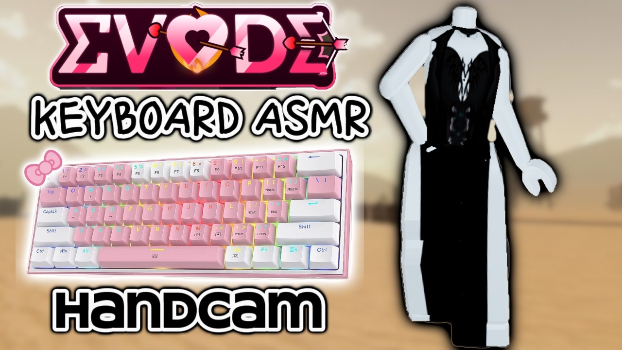 EVADE KEYBOARD ASMR + K617 FIZZ PINK  HANDCAM #54 ⌨️💓