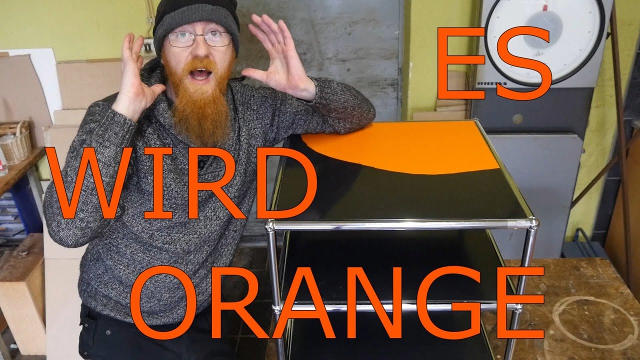 Design Klassiker wird Orange MATT durch Folie USM Haller folieren Anleitung