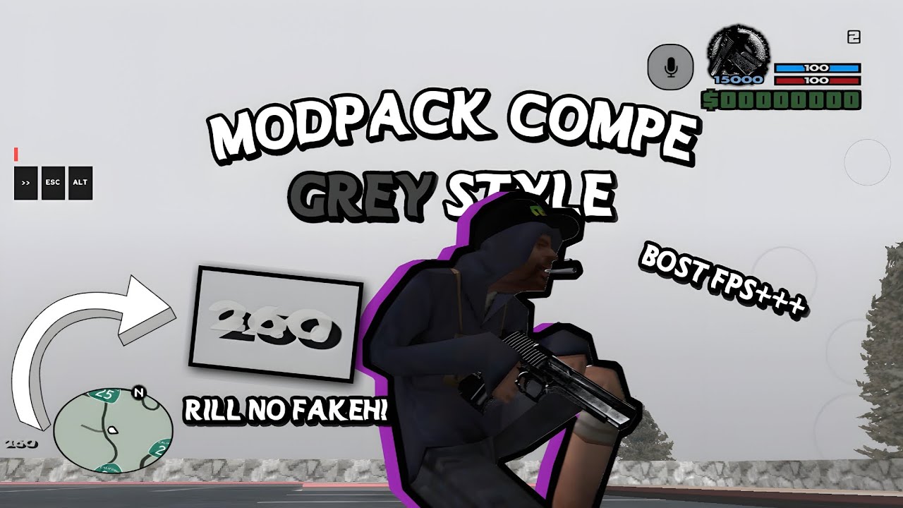 MODPACK COMPE GREY STYLE BOOST FPS!! || GTA SAMP ANDROID