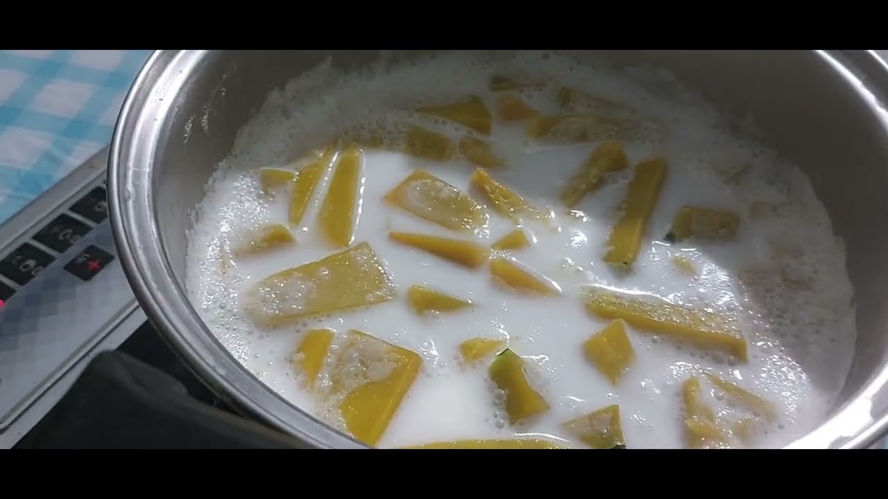 วันนี้มาลองทำขนมหวานดูบ้างบวดฟักทอง