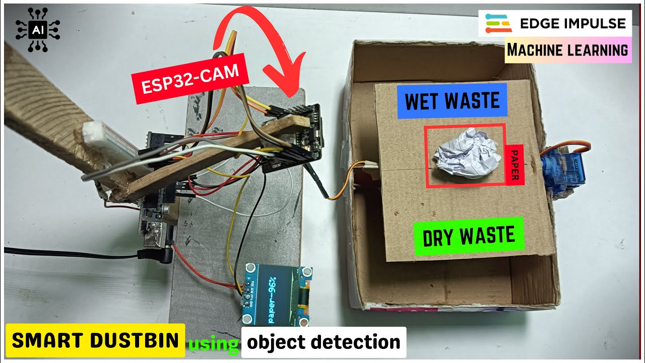 How to make Smart Dustbin Using Arduino, ESP32 CAM and edge impulse | simple Arduino projects