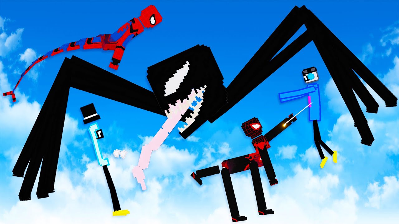 We Mutate Spiderman and Venom and Things Get Weird in People Playground!