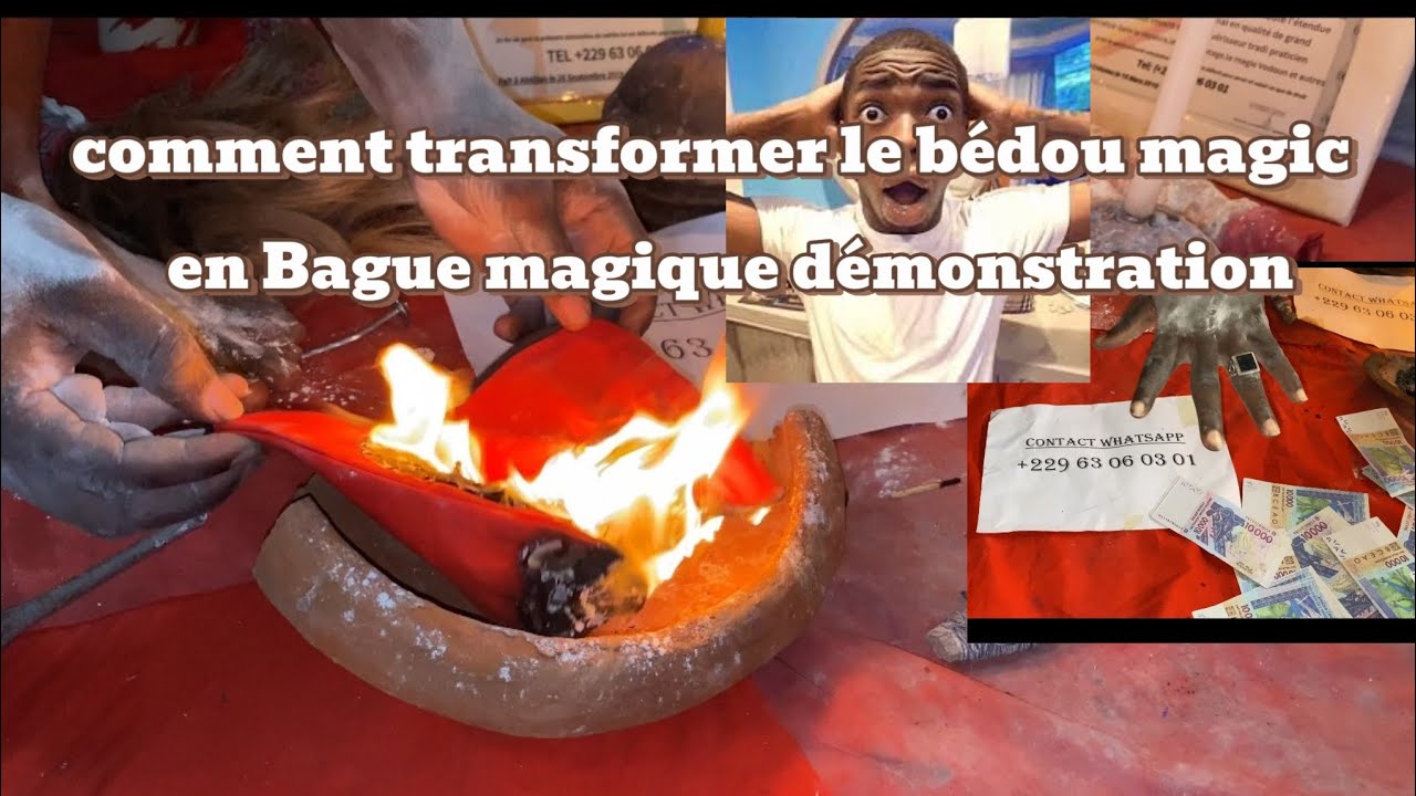 Le portefeuille magique : Marabout brule un vrai portefeuille magique (Bague magique Demonstration) 