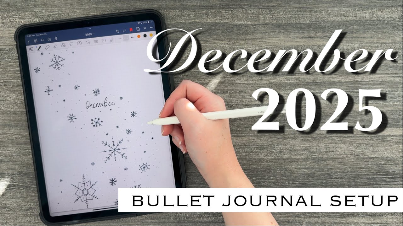 Настройка цифрового Bullet Journal на декабрь 2025 г. | Планируйте вместе со мной!