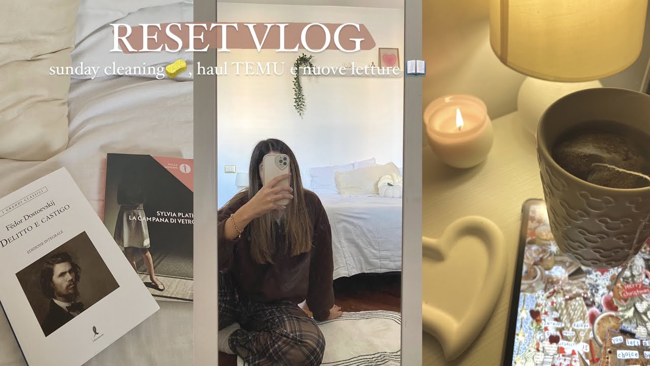 RESET VLOG: sunday cleaning 🧽, haul TEMU e nuove letture 📖