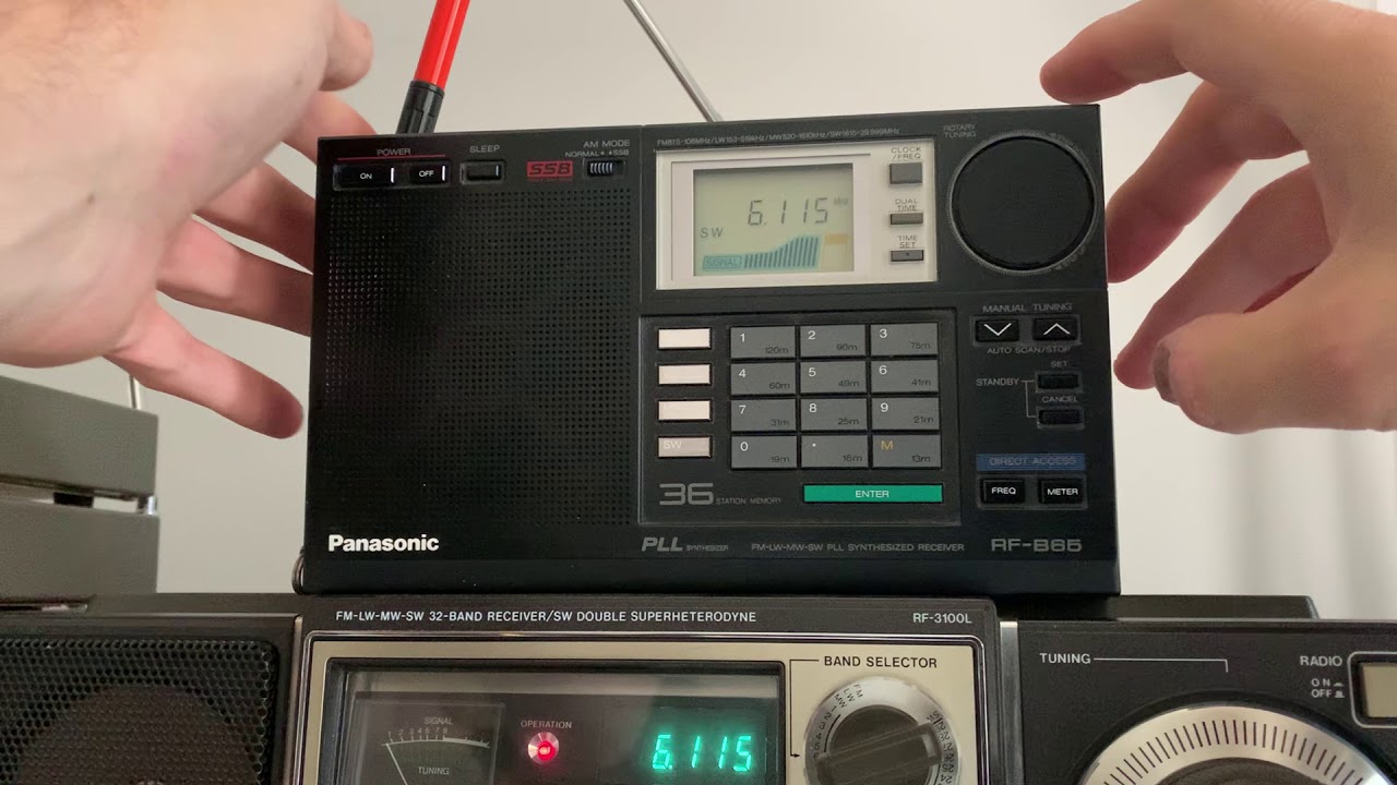 Panasonic RF3100L vs RF-B65 vs Sangean 909x: Radio New Zealand International 6115 kHz