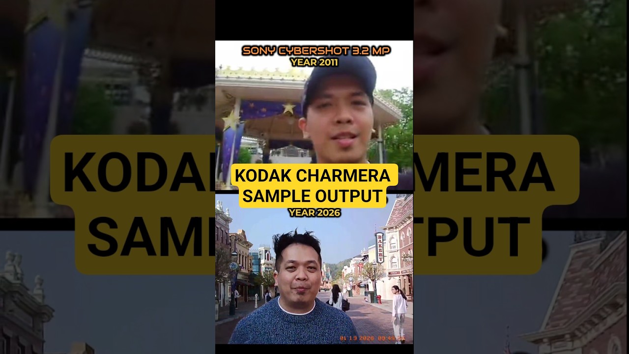 KODAK CHARMERA Sample Footage (2026) vs Sony Cybershot (2011) in Hong Kong Disneyland