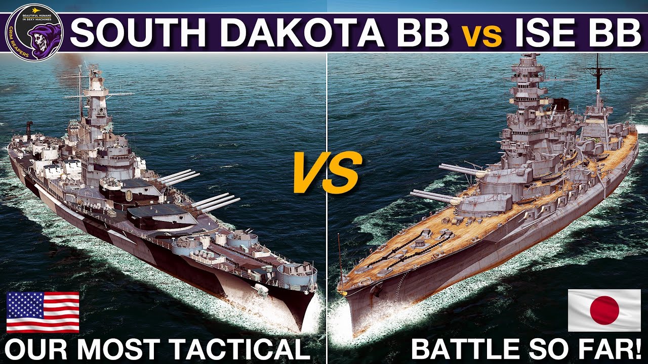 South Dakota Battleship(1943) vs Ise Battleship(1942) | War On The Sea