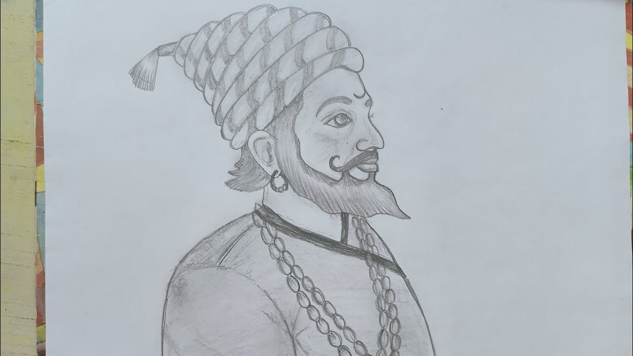 Chatrapati Shivaji Maharaj Ji Drawing Sketch Easy And Step By Step.