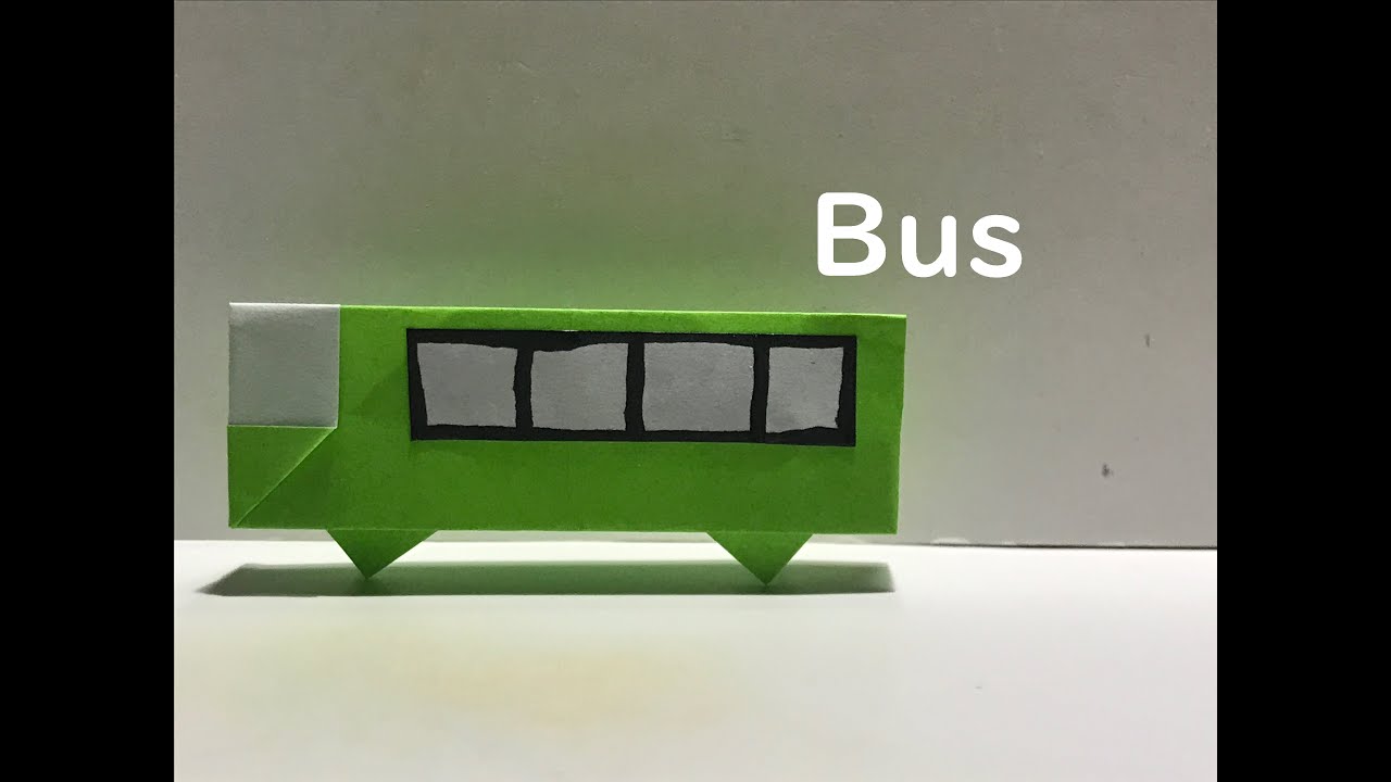 【折り紙・origami】バス　Bus