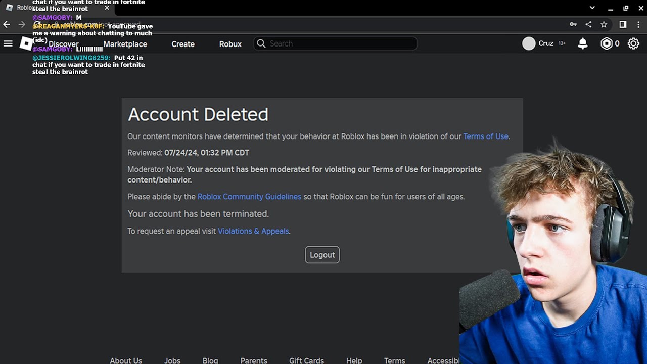 my account got banned 😭