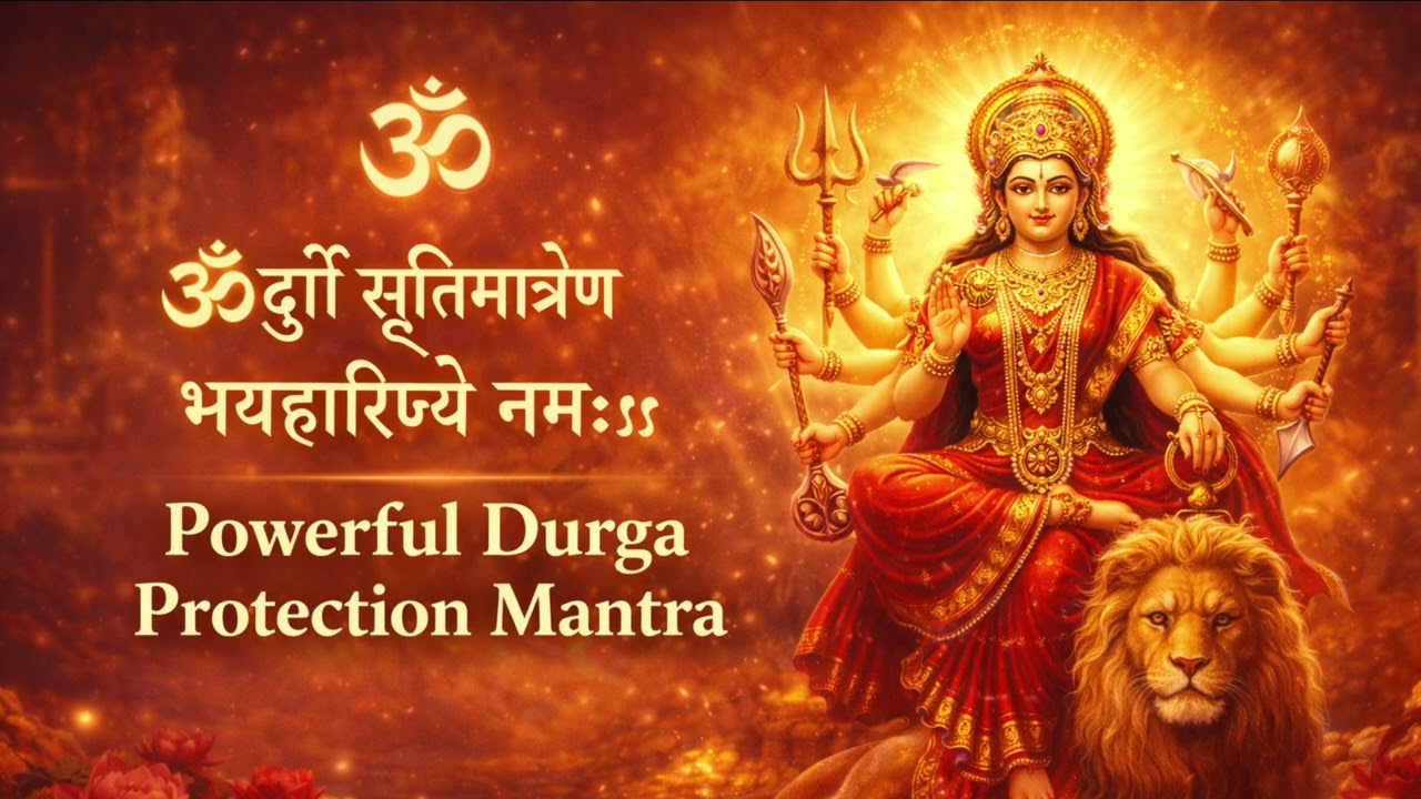 ॐ दुर्गे स्मृतिमात्रेण भयहारिण्यै नमः॥ | Durga Mantra for Fear Removal | Shakti Mantra