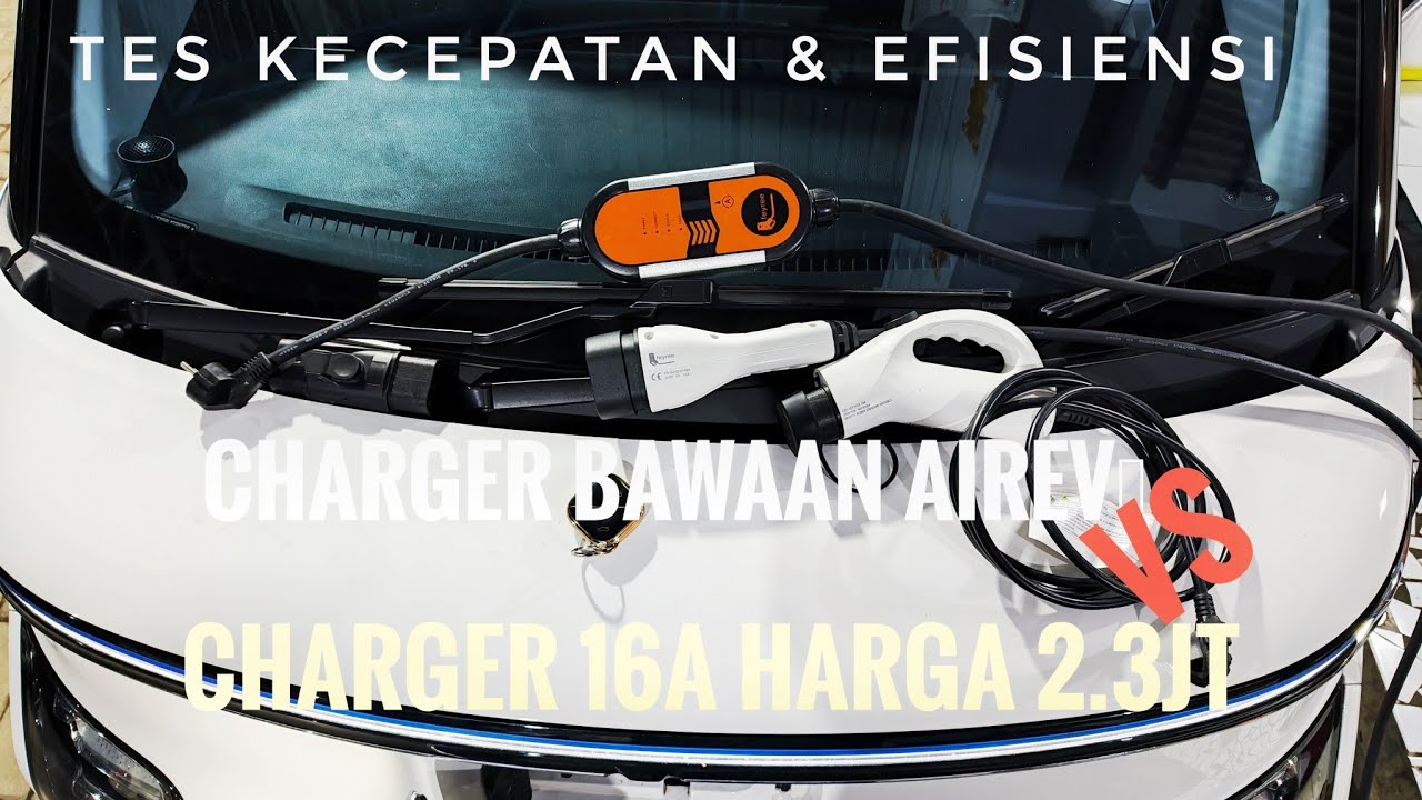 review perbedaan waktu dan efisiensi listrik charger bawaan wuling air ev vs charger freyeer 16A