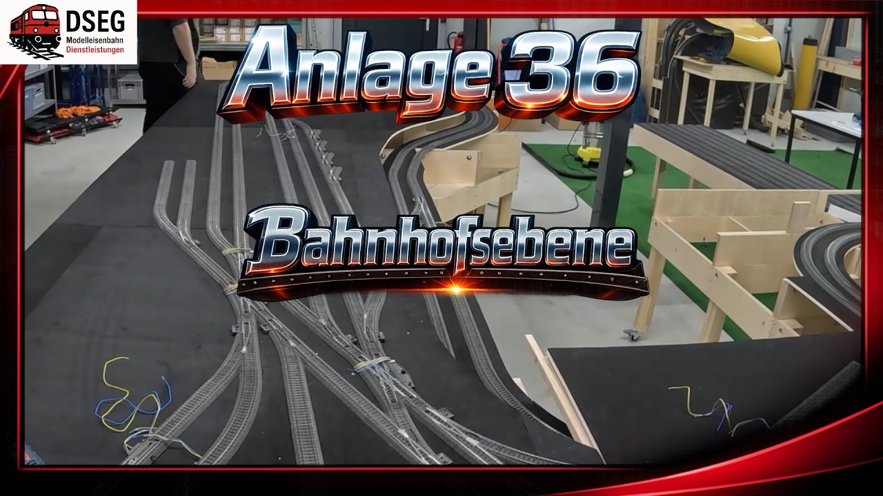 Kundenanlage Nr. 36 Teil 6 – Märklin C Gleis Bahnhofsebene Grundfläche ca 12 m²