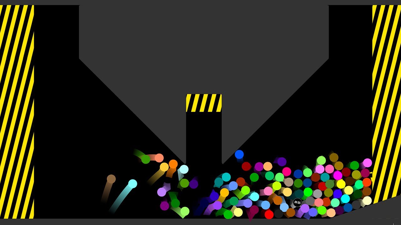 Shutter Crush Worm Marbles Survival Race in Algodoo
