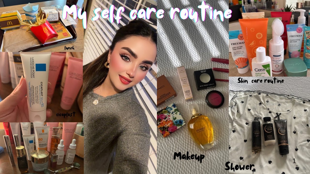 MY SELF CARE ROUTINE 🇲🇦🇺🇸روتيني للعناية بالبشرة🎀شاركت معاك جوج منتجات يخليوً وجهك مراية💖