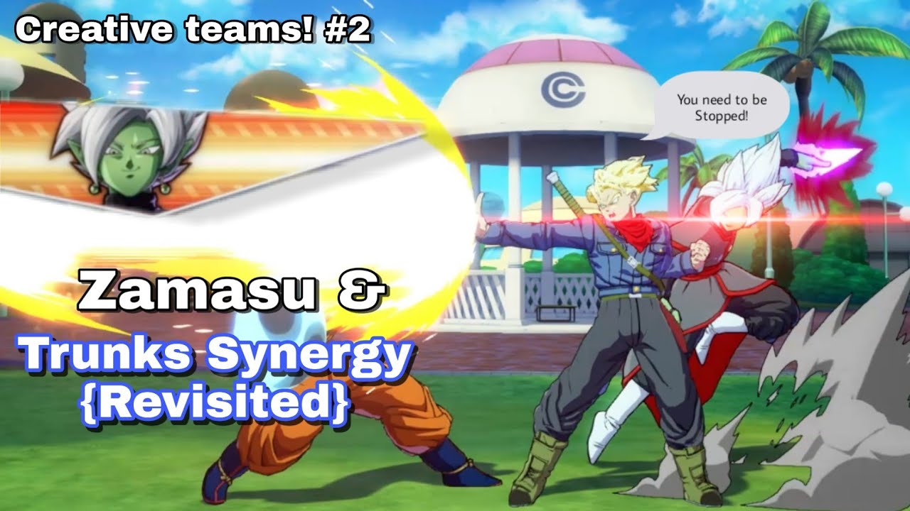 DBFZ Zamasu X Trunks synergy Block strings, BNB combos & TODs.