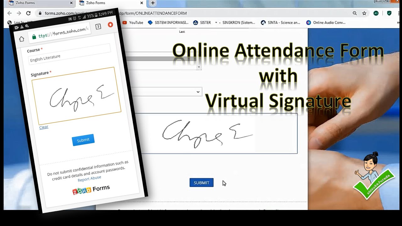 Zoho Forms: Creating an online attendance form with virtual signature