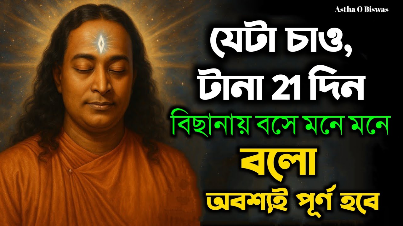 মনে টানা 21 দিন বিছানায় বসে বলো অবশ্যই পূর্ণ হবে | Bengali Spritual Video By Paramhansa Yogananda
