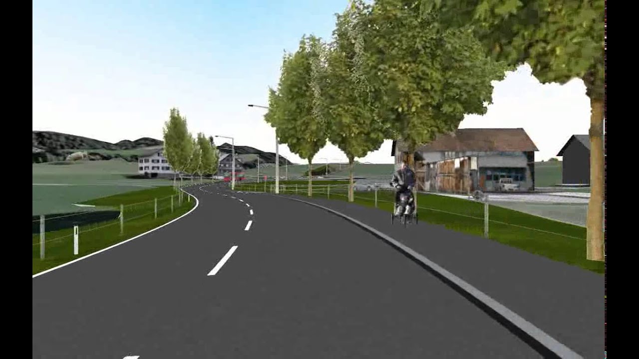 L200 Andelsbuch-B&uuml;hel Nordumfahrung Bauprojekt 2014 - Visualisierung Fahrtrichtung Bersbuch