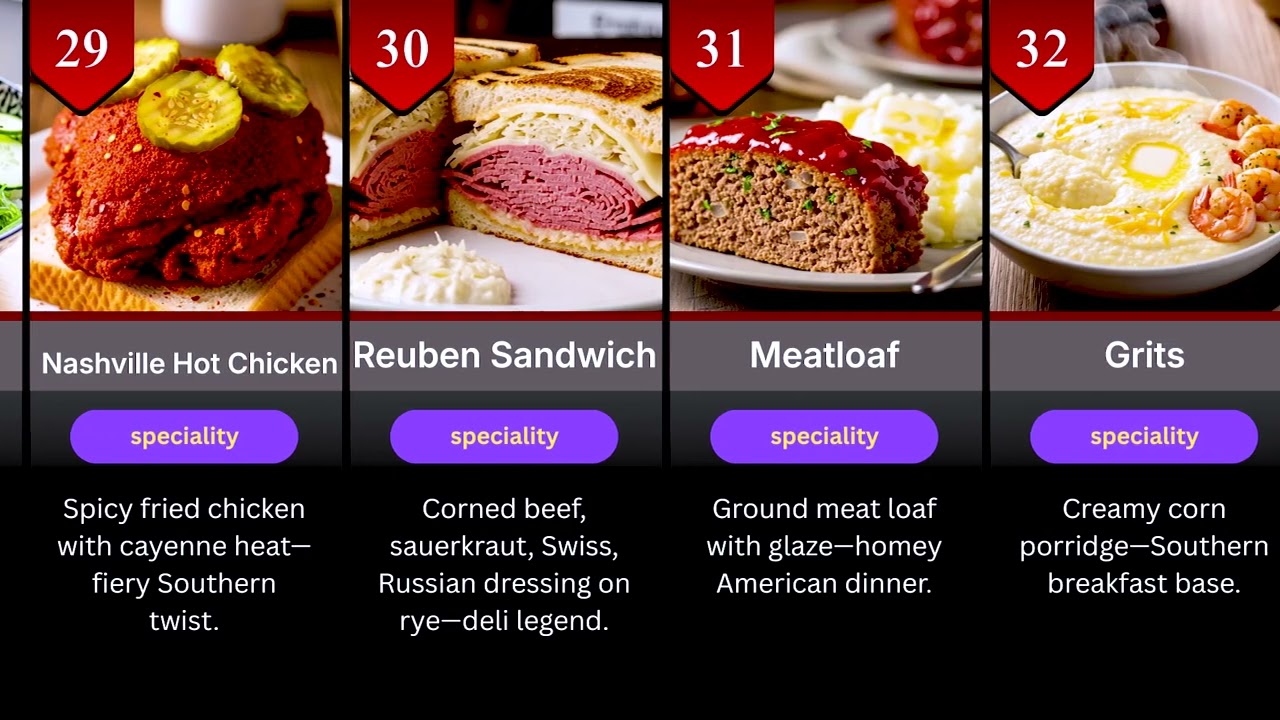 Top 50 Tastiest Foods in the USA 🇺🇸🤤
